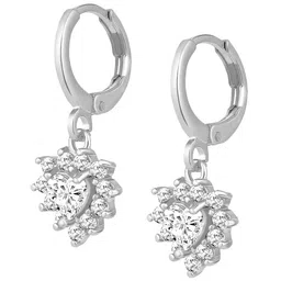 Peora Silver-Plated Contemporary Drop Earrings image 2