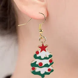 EL REGALO Christmas Contemporary Enamelled Drop Earrings image 3