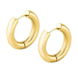 Peora Gold-Plated Contemporary Hoop Earrings image 3
