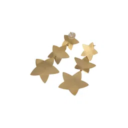 VENI Gold Plated Contemporary Drop Earrings image 3