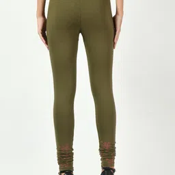 BAESD Pack Of 3 Bottom Printed Slim-Fit Cotton Lycra Churidar Length Leggings image 3