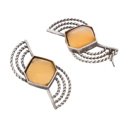 DASTOOR Silver Contemporary Drop Earrings image 2