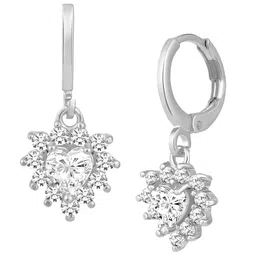 Peora Silver-Plated Contemporary Drop Earrings image 3