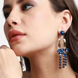 SOHI Gold-Plated Drop Earrings image 2