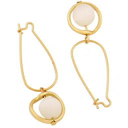 Estele Gold-Plated Geometric Drop Earrings image 5