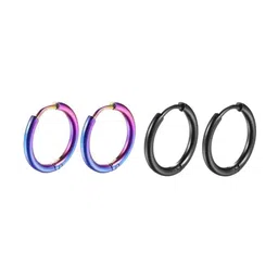 VIEN Set Of 2 Assorted Circular Hoop Earrings image 4