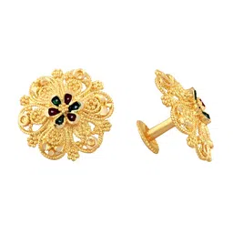 Vighnaharta Set Of 6 Gold Plated Hoop & Stud Earrings image 2