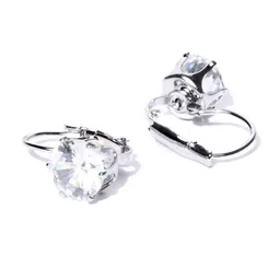 OOMPH Set Of 2 Contemporary Cubic Zirconia Hoop Earrings image 4