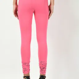 BAESD Pack Of 6 Bottom Printed Slim-Fit Cotton Lycra Churidar Length Leggings image 2