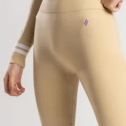 SKNZ Women Beige Colored Solid Antimicrobial Tights image 4