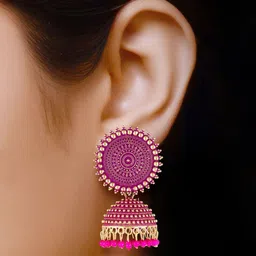 DIVASTRI Circular Jhumkas Earrings image 4