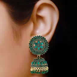 DIVASTRI Circular Jhumkas Earrings image 4