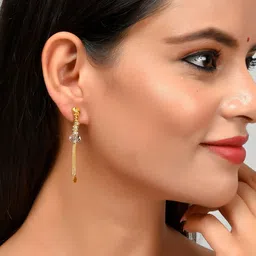 Silvermerc Designs Set Of 2 Gold-Plated Contemporary Drop and Hoop Earrings image 2