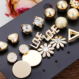 KARISHMA KREATIONS Set of 14 Classic Studs Earrings image 4