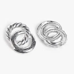 Kazo Silver-Plated Contemporary Studs Earrings image 4