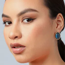 SOHI Gold-Plated Oval Studs Earrings-picture-32