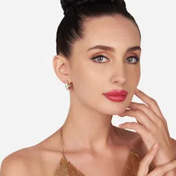 AMI Gold-Plated Contemporary Hoop Earrings image 4