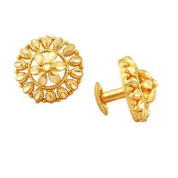 Vighnaharta Set Of 6 Gold Plated Floral Studs Earrings image 4