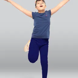 LYRA Girls Mid-Rise Churidar-Length Pure Cotton Leggings image 2