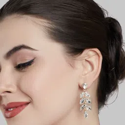 GRLIE Alloy Artificial Stones Contemporary Drop Earrings image 5