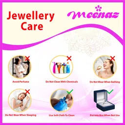 MEENAZ Gold-Plated Pearls Beaded Contemporary Jhumkas Earrings image 2