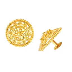 MEENAZ Gold-Plated Circular Studs Earrings image 5