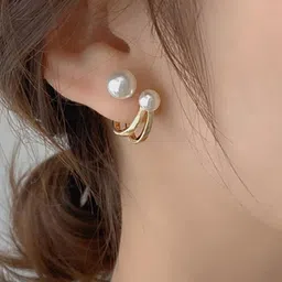 BEWITCHED Gold-Plated Circular Studs Earrings image 3