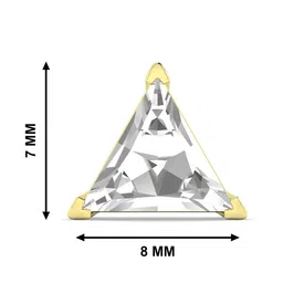 ORIONZ Men 925 Sterling Silver Cubic Zirconia Triangular Solitaire Circular Studs image 3