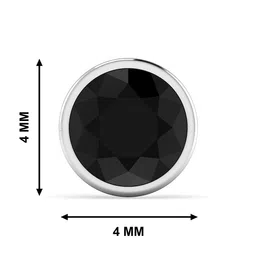 ORIONZ Men 925 Sterling Silver Cubic Zirconia Brilliant Bezel Circular Studs image 2