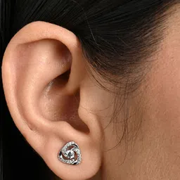 Clara 925 Sterling Silver Cubic Zirconia Rhodium Plated Stud Earrings image 5