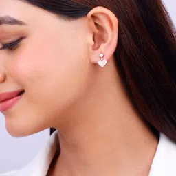 GIVA Rose Gold Plated Zircon Sterling Silver Drop Earrings image 5