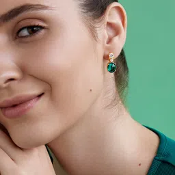 AIKA BY MINUTIAE Gold-Toned Oval Studs Earrings image 3