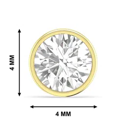ORIONZ Men 925 Sterling Silver Cubic Zirconia Brilliant Bezel Circular Studs image 4