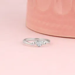 GIVA 925 Sterling Silver Rhodium-Plates CZ-Studded Finger Ring image 1