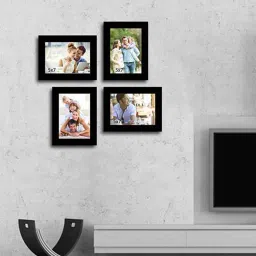 art street Set of 4 Black Collage Photo Frame image 1