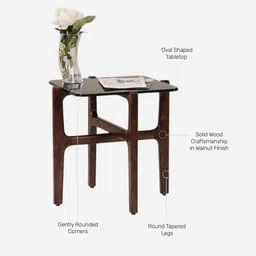 durian Payton Side Table Side Table In Brown Finish image 4