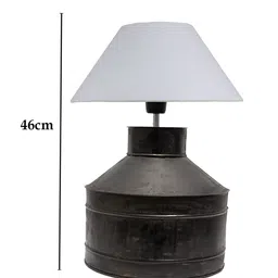 Homesake Grey & White Textured Table Lamps With Shade image 5