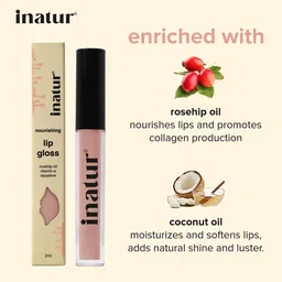 Inatur Set of 2 Lip Gloss 1.6ml each - Angelic and Glam Pink image 2
