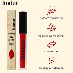 Inatur Set of 2 Lip Gloss 1.6ml each - Angelic and Glam Pink image 3