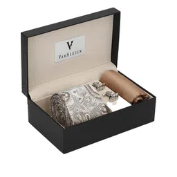 Van Heusen Men White Printed Accessory Gift Set-image-25