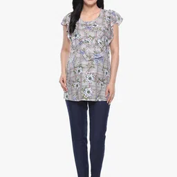 MeeMee Pink Floral Print Top-picture-10