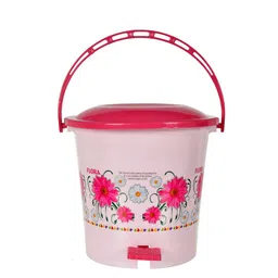 Kuber Industries Pink & White Printed Pedal Dustbins - 5 L image 2