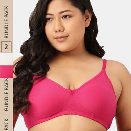 Sztori Pack of 2 Cotton Seamless Non-Padded Bra SZ-P-COOL-WHT-RN-picture-27