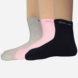 Bodycare Women Pack Of 3 Odour-Free Mid Calf-Length Thumb Socks-picture-31