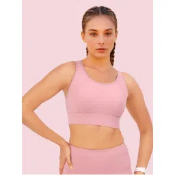 Enamor A205 Womens Quick Dry Sports Bra Pink-image-15