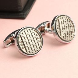 Alvaro Castagnino Gold-Toned Textured Cufflink-picture-23