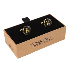 Tossido Men Black & Gold-Toned Cufflink image 4