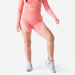 domyos High-Waisted Seamless Fitness Cycling Shorts - Pink-picture-12