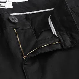 WROGN Men Black Slim Fit Solid Chinos image 4