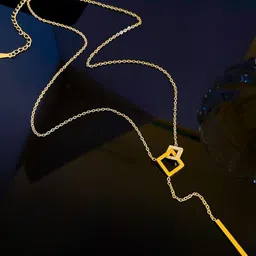 MYKI Gold-Plated Square Pendants with Chains-picture-11